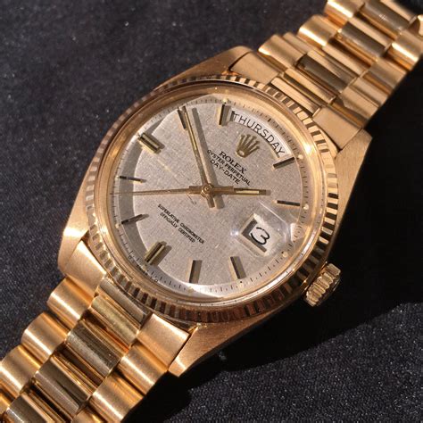 18k yellow gold rolex president|vintage Rolex 18k gold day.